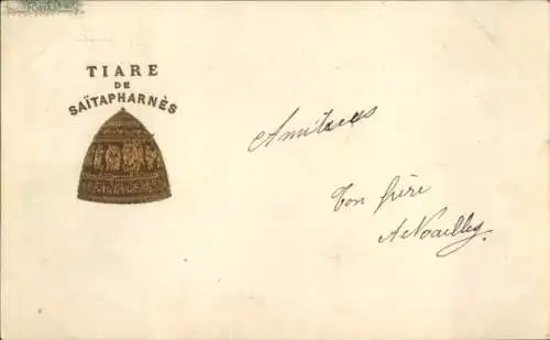 Präge Ak Saitaphernes-Tiara, Kopfbedeckung
