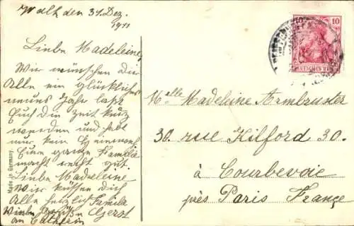 Ak Glückwunsch Neujahr, Kleeblatt, Kinder