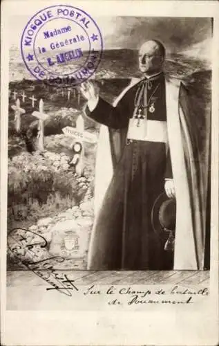 Ak Douaumont Lothringen Meuse, Kiosk, Postkarte, Madame la Generale Ancelin de Beaumount, Tran...