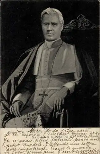 Ak Papst Pius X., Portrait