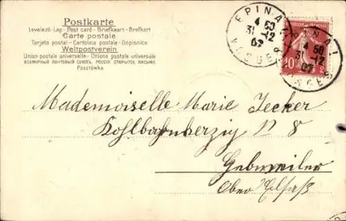 Präge Ak Zwei Mädchen, Portrait, Klee