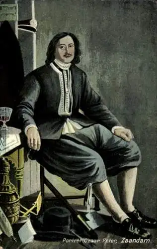 Ak Zaandam Zaanstad Noord-Holland, Portret Czaar Peter