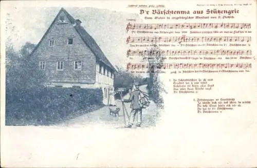 Lied Ak D`r Bärschtenma aus Stützengrie, Richard Pietzsch