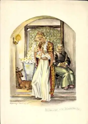 Künstler Ak Schwarz-Torinus, Anna Maria, Brüderchen und Schwesterchen, Märchen