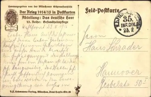 Ak Tonnenbäder im Felde, Soldaten, I WK