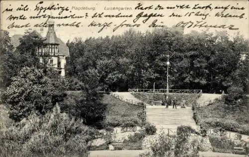 Ak Magdeburg an der Elbe, Luisengarten