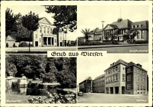 Ak Viersen in Nordrhein Westfalen, Festhalle, Hauptbahnhof, Stadtgarten, Rathaus, Gruß aus Vie...