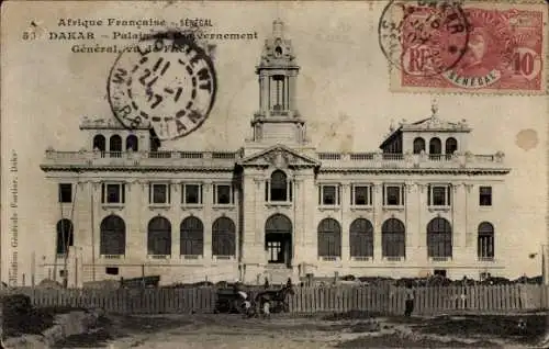 Ak Dakar Senegal, Historisches Gebäude, Postkarte von Dakar, Vintage, französische Kolonialarc...