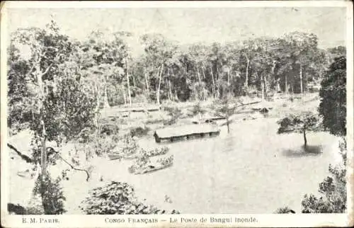 Ak Rep. Kongo Franz. Kongo, Le Poste de Bangui inondé