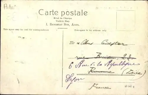 Ak Aden Jemen, Karawane bei der Pause