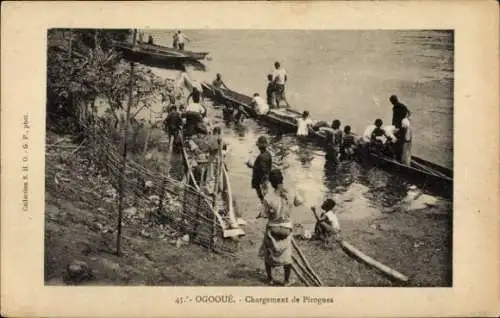 Ak Ogooué Gabun, Beladen von Kanus