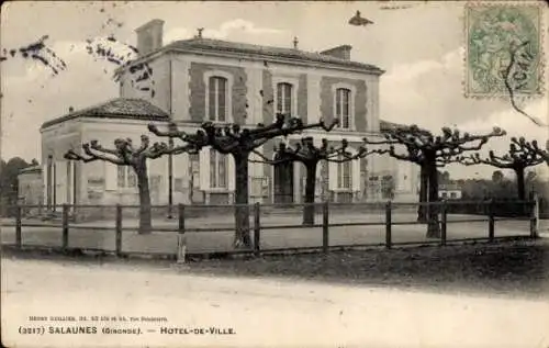 Ak Salaunes Gironde, Rathaus