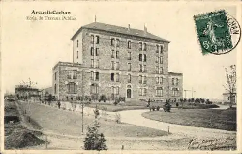 Ak Arcueil Cachan Val de Marne, Ecole de Travaux Publics