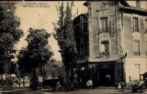 Ak Arcueil Cachan Val de Marne, Carrefour de la Place