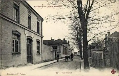 Ak Le Perreux sur Marne Val de Marne, Straßenansicht mit Schulen