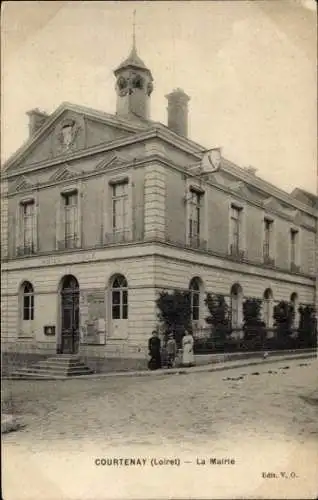 Ak Courtenay Loiret, Rathaus