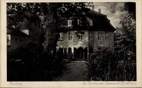 Ak Bautzen in der Oberlausitz, Garten der Gemeinde Diakonie