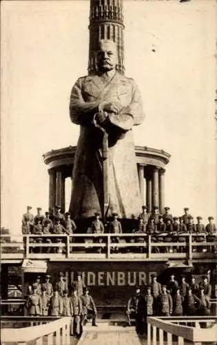 Ak Berlin Tiergarten, Der eiserne Hindenburg, Georg Marschall, Siegessäule