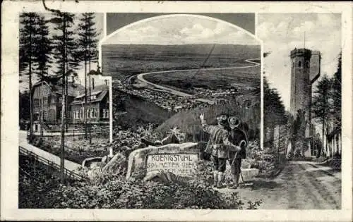 Ak Heidelberg am Neckar, Königstuhl, Gesamtansicht, Restaurant