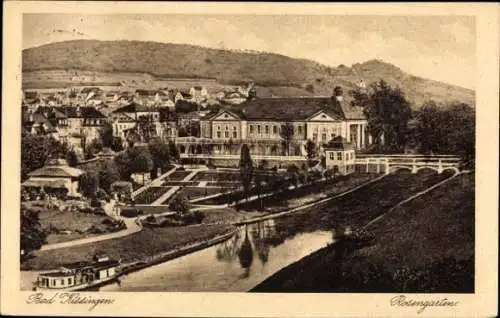 Ak Bad Kissingen Unterfranken Bayern, Rosengarten, Stadtansicht, Architektur