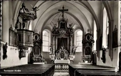Ak Ramsau im Berchtesgadener Land Oberbayern, Kirche, Innenansicht