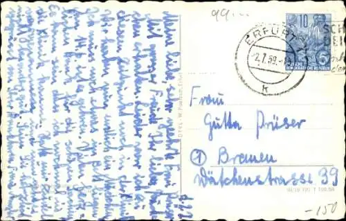 Ak Erfurt in Thüringen, HO WARENHAUS, Anger, Kaufmannskirche, Stadtansicht,  Architektur