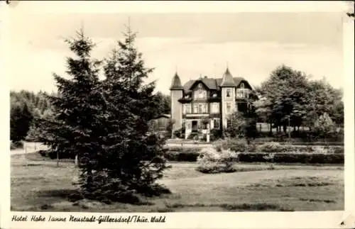 Ak Bad Liebenstein im Thüringer Wald, Hotel Hohe Tanne, große Villa, Baum, Parklandschaft