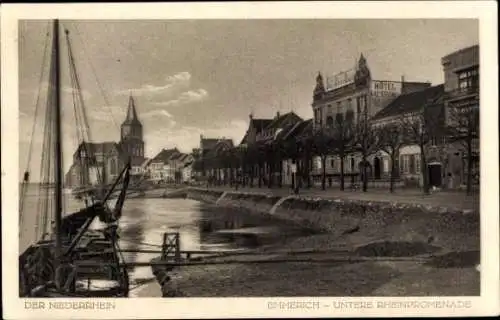 Ak Emmerich am Niederrhein, Untere Rheinpromenade