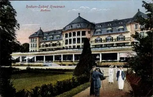 Ak Bad Kreuznach an der Nahe, Kurhaus, Radium-Solbad, Gartenanlage,  Architektur