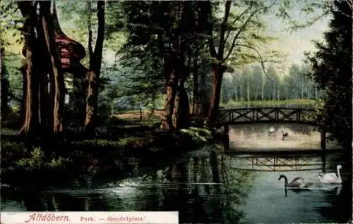 Ak Altdöbern in der Niederlausitz, Park, Gondelplatz