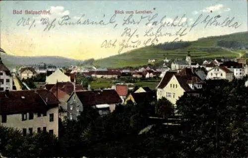 Ak Bad Salzschlirf in Hessen, Blick auf Ortschaft vom Lenchen