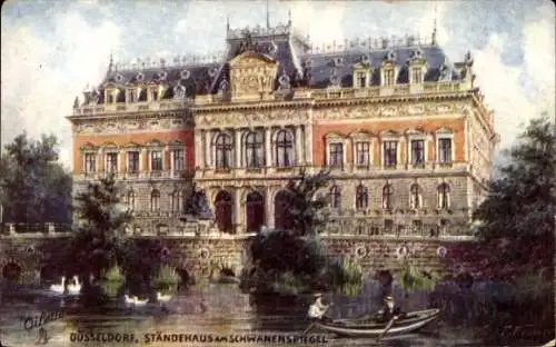 Ak Düsseldorf am Rhein, Große Ausstellung GeSoLei 1926, Ständehaus am Schwanenspiegel, imposantes