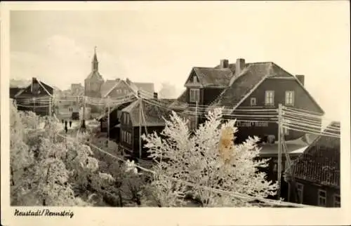 Ak Neustadt am Rennsteig Großbreitenbach in Thüringen, Teilansicht, Christhotel