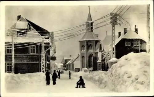 Ak Neustadt am Rennsteig Großbreitenbach in Thüringen, Wintermotiv