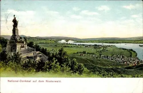 Ak Rüdesheim am Rhein, Niederwald Nationaldenkmal