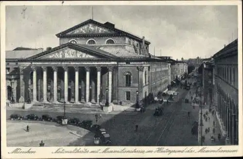Ak München, Nationaltheater, Maximilianstraße