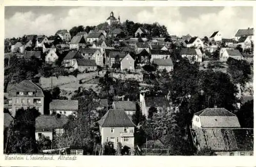 Ak Warstein im Sauerland, Aussicht auf die Altstadt, Hotel Deuff Haus, Häuser, Landschaft