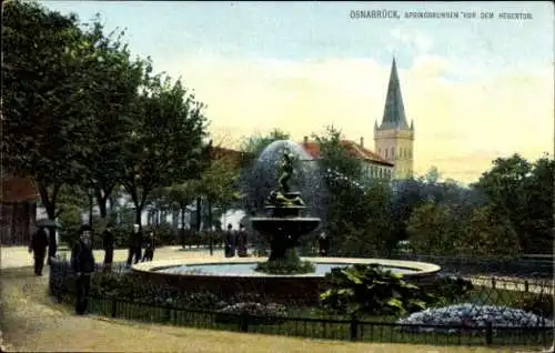 Ak Osnabrück in Niedersachsen, Springbrunnen