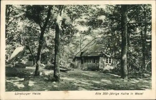 Ak Wesel Undeloh in der Lüneburger Heide, Alte 300-Jährige Kathe