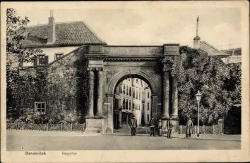 Ak Osnabrück in Niedersachsen, Hegertor,  Architektur, Personen, 