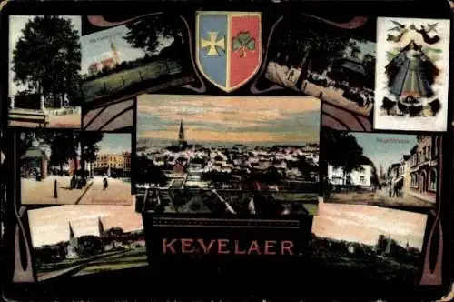 Ak Kevelaer Rhein, Gnadenkapelle, Kreuzbaum, Wappen