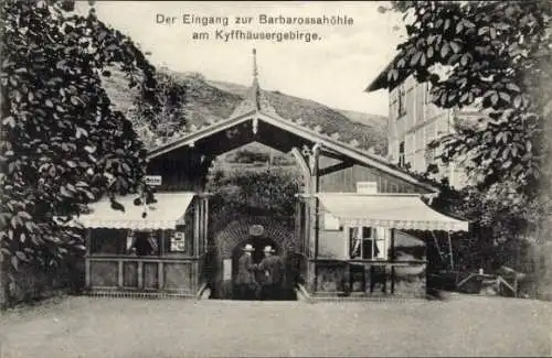 Ak Rottleben Kyffhäuserland in Thüringen, Gasthaus zur Barbarossahöhle
