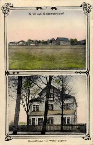 Ak Geissmannsdorf Geißmannsdorf Bischofswerda, Geschäftshaus Walter Enghardt