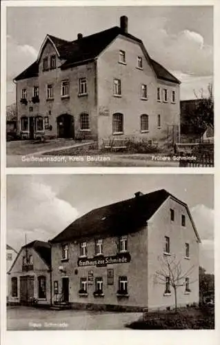Ak Geissmannsdorf Geißmannsdorf Bischofswerda in Sachsen, Frühere Schmiede, Gasthaus zur Schmiede