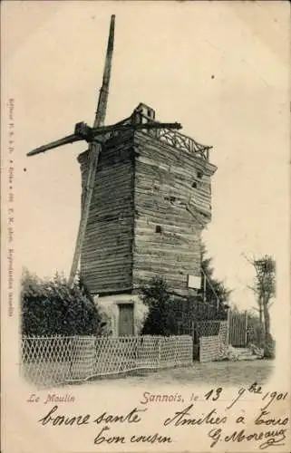 Ak Sannois Val d’Oise, Windmühle