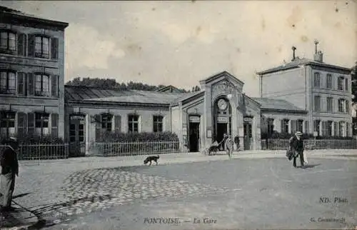 Ak Pontoise Val d'Oise, Bahnhof