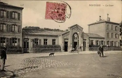 Ak Pontoise Val d'Oise, Bahnhof