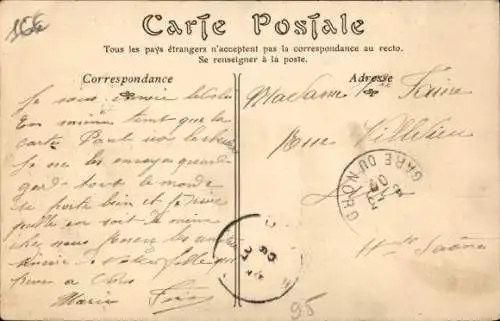 Ak Pontoise Val d'Oise, Bahnhof