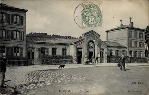 Ak Pontoise Val d'Oise, Bahnhof