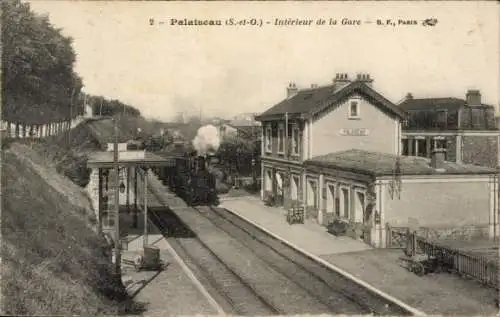 Ak Palaiseau Essonne, Bahnhof Gleisseite, Eisenbahn